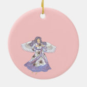 クリスチャン・ユリの花天使 セラミックオーナメント (裏面)