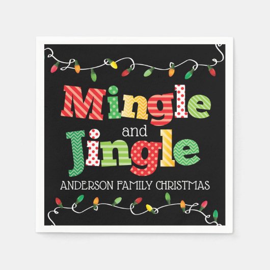 クリスチャン・ライトを混ぜ合わせ スタンダードカクテルナプキン (正面)