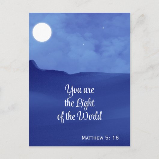 クリスチャン・ライト・オブ・ザ・ワールドMatthew 5 16 ポストカード (正面)