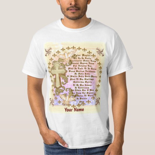 クリスチャン ラテン語 主の祈り Tシャツ (正面)