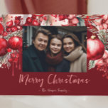 クリスチャン・レッド・ポインセチア写真 シーズンカード<br><div class="desc">この美しい赤いポインセチアのクリスチャンクリスマスカードは、フェスティバルの水色のデザインと家族の写真のための宇宙を備えている。パーソナカスタマイズリ機能を使用して、これらのカードを簡単に使用。</div>