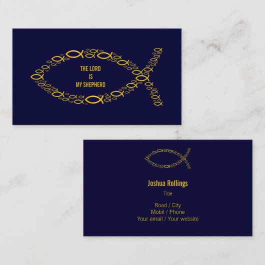 クリスチャン|主IS MY SHEPHERD 名刺 (正面/裏面)