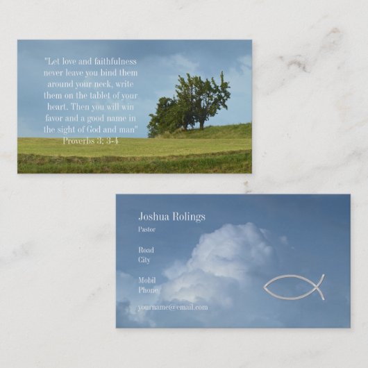 クリスチャン 名刺 (正面/裏面)