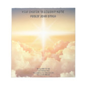 クリスチャン 天国 雲 教会 ビジネス ノートパッド (正面)