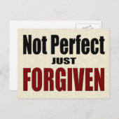 クリスチャン "完璧ではないけれど許されている" ポストカード (正面/裏面)