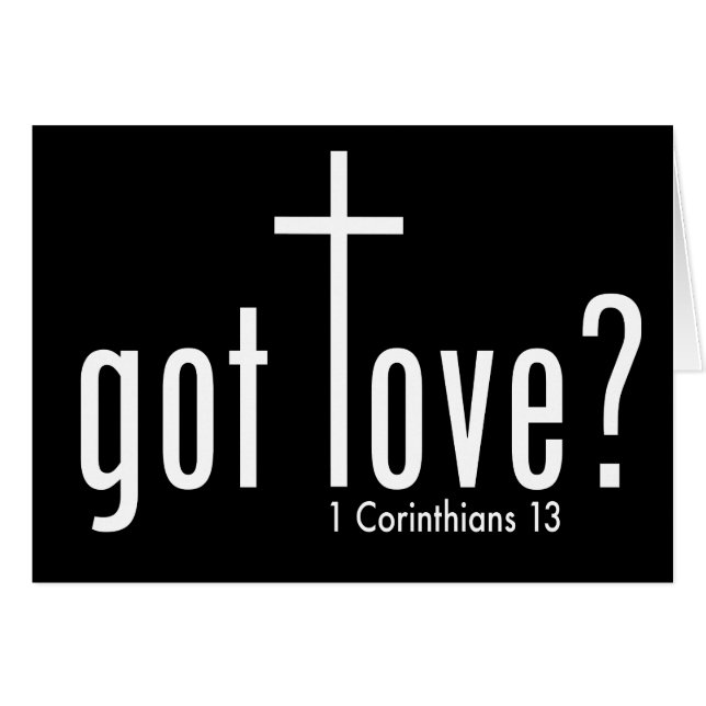 クリスチャン"得られた愛か"。 折られたカード (正面横)