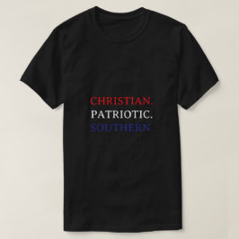 クリスチャン。愛国心。南部。 Tシャツ