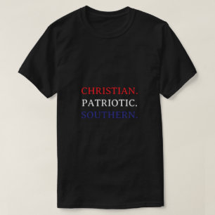 クリスチャン。愛国心。南部。 Tシャツ