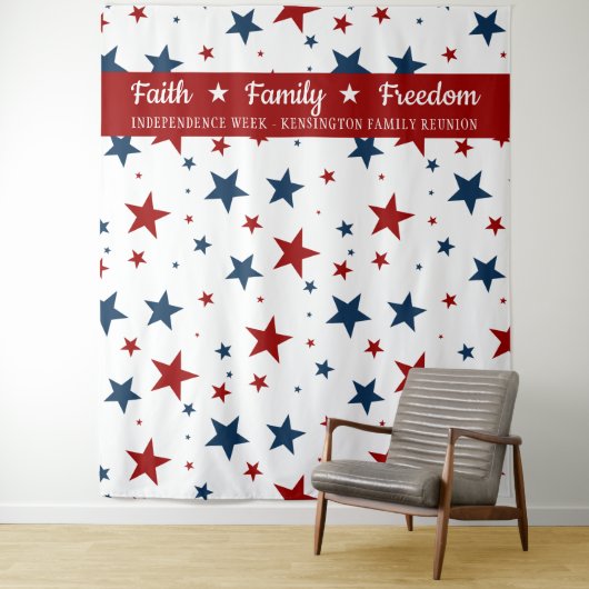 クリスチャン 愛国 星 フォトブース 背景 タペストリー (インサイチュ)