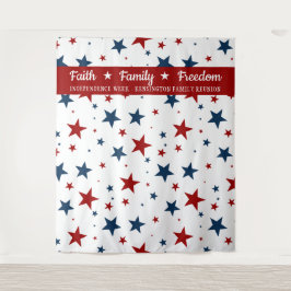 クリスチャン 愛国 星 フォトブース 背景 タペストリー