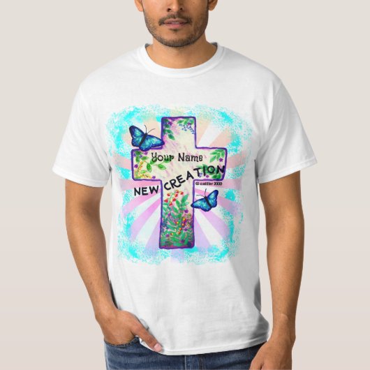 クリスチャン 新しい創造 十字架 Tシャツ (正面)