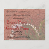 クリスチャン – 日付を保存ブルゴーニュのハート- 案内ポストカード (裏面)