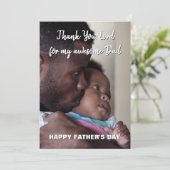 クリスチャン　最高のパパ　父の日　ホリデーカード シーズンカード (スタンド正面)