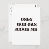 クリスチャン「神のみ私を裁く」デザイン ポストカード (正面/裏面)