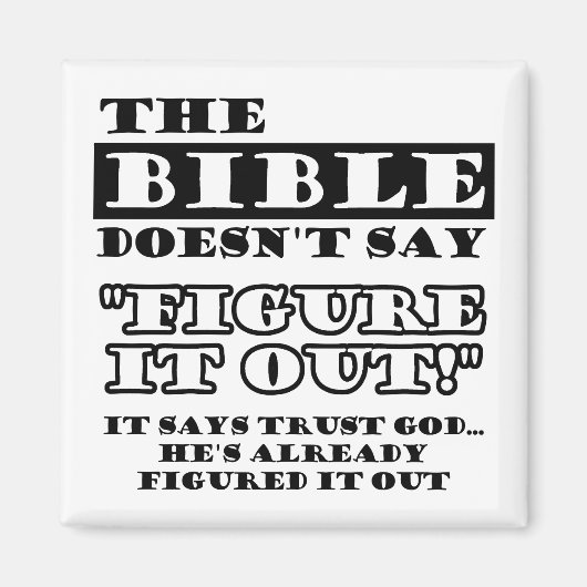 クリスチャン 神は計画を練っている マグネット (正面)