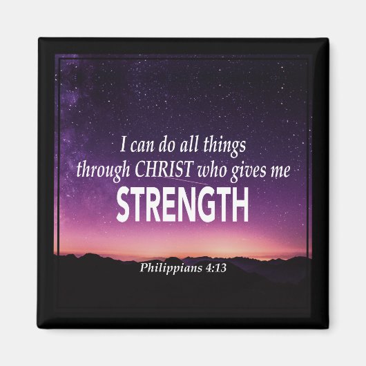 クリスチャン |私はすべての事を行うことができる |フィリップ4:13 マグネット (正面)