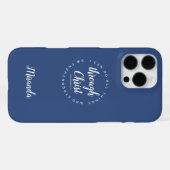 クリスチャン+聖書+ブルー iPhoneケース (裏面横)