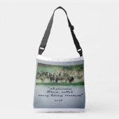 クリスチャン、西部の全にプリントの十字の遺体袋 クロスボディバッグ (正面)