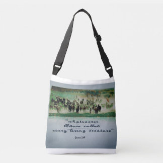 クリスチャン、西部の全にプリントの十字の遺体袋 クロスボディバッグ