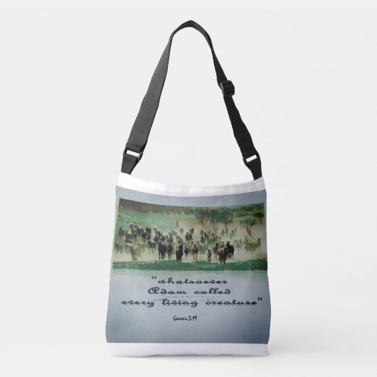 クリスチャン、西部の全にプリントの十字の遺体袋 クロスボディバッグ (正面)