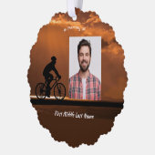 クリスチャン 記念 自転車 サイクリング 自転車 オーナメントカード (左)