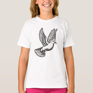 クリスチャン+鳩+ガールTシャツ Tシャツ