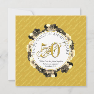 クリスチャン 50周年記念結婚金 カード
