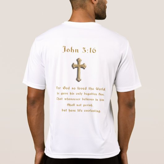 クリスチャン John 3:16 Tシャツ (裏面)