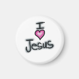 クリスチャンIハートイエスI Love Jesus White マグネット
