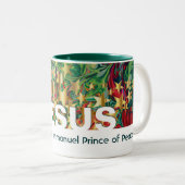 クリスチャンJESUS Savior Messiah Emmanuelカスタム ツートーンマグカップ (正面右)