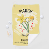 クリスチャンMARCH誕生月花水仙 ゴルフタオル (インサイチュ)