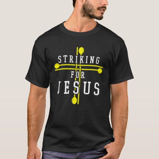 クリスチャンMarimba礼拝パーカッション正面エンセンブール Tシャツ (正面)
