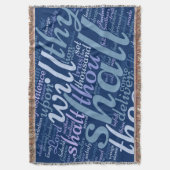 クリスチャンPSALM 91 スローブランケット (正面縦)