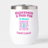 クリスチャンQRコードデザインウォーターボトル (正面)