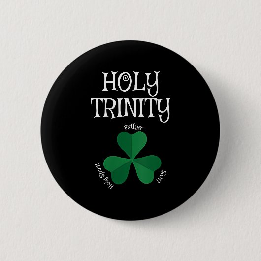 クリスチャンSt patricks day – シャムロック聖三位一体 缶バッジ (正面)