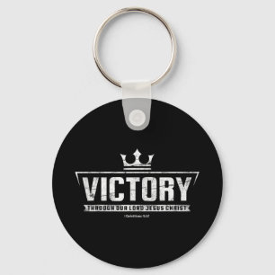 クリスチャンTシャツ女性男性 Victory In Jesusよだれかけ キーホルダー