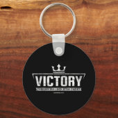 クリスチャンTシャツ女性男性 | Victory In Jesusよだれかけ キーホルダー (正面)