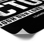 クリスチャンTシャツ女性男性 | Victory In Jesusよだれかけ ポスター (角)