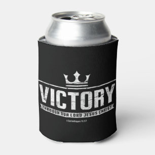 クリスチャンTシャツ女性男性 Victory In Jesusよだれかけ 缶クーラー