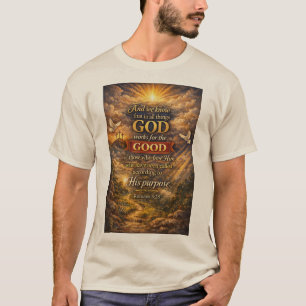クリスチャンTシャツ メンズ ローマ人への手紙 8章28節 Tシャツ