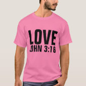 クリスチャンTシャツ、ラブジョン3:16 Tシャツ (正面)
