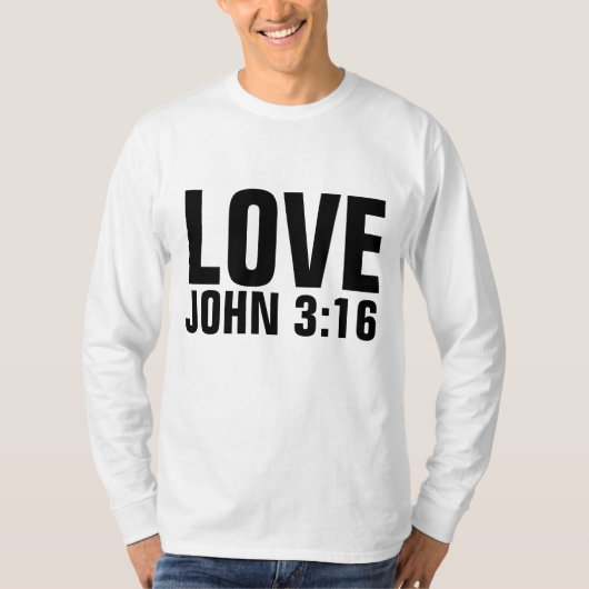 クリスチャンTシャツ、ラブジョン3:16 Tシャツ (正面)