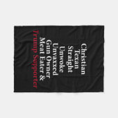 クリスチャンTexanストレート目覚めていない銃の所有者トランプ(o) フリースブランケット (正面(横))