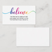 クリスチ信じャン祈りの言葉カード  名刺 (正面/裏面)