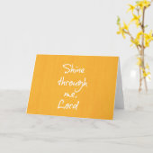 クリスチ感動的ン引用文確認祈りの言葉 カード (黄色い花)