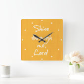 クリスチ感動的ン引用文確認祈りの言葉 スクエア壁時計 (ホーム)