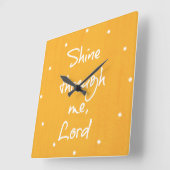 クリスチ感動的ン引用文確認祈りの言葉 スクエア壁時計 (傾斜)