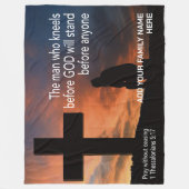 クリスチ祈ャンの姓を絶つことなく祈りの言葉 フリースブランケット (正面)