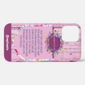 クリスチ賛美アン·ザ·ピンク·フローラの聖書詩 Case-Mate iPhoneケース (裏面 (横))