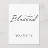 クリスチ賛美ャントの贈り物のためのハロー宗教デザイン シーズンポストカード (正面)